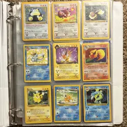 Pokemon TCG Binder Lot Vintage Trainer Cards Pikachu Charmander Snorlax Eevee - Image 1
