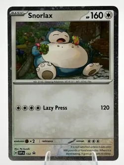 Snorlax SVP 122 Cosmos Pokemon TCG Scarlet & Violet Promo Card NM - Image 1