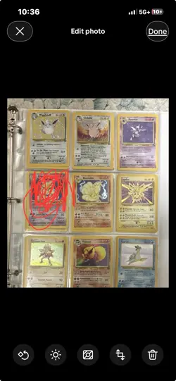 Pokemon TCG Base Set Holo Rare Card Lot Wizards of the Coast 1999 9 Cards - Image 2