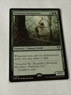 MTG Commander Masters #915 Verduran Enchantress Near Mint Condition - Image 1