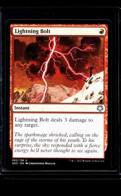 2022 MTG Magic The Gathering GN3 Game Night #83 Lightning Bolt - Image 1