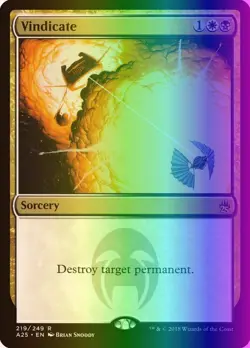 MTG Magic the Gathering Vindicate (219/267) Masters 25 LP FOIL - Image 1