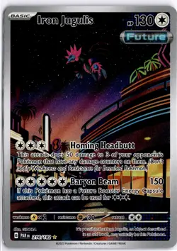 Pokemon TCG Scarlet & Violet Paradox Rift Iron Jugulis 216/182 Illustration Rare - Image 1