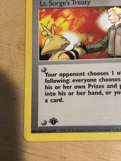 Pokemon TCG Lt. Surge's Treaty Gym Heroes 1st Ed Uncommon Trainer 112/132 Engli… - Image 3