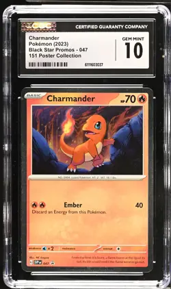 Charmander 047 151 Poster Collection Black Star Promos Pokemon CGC 10 Gem Mint - Image 1