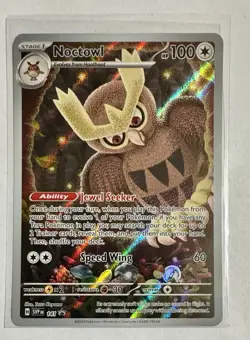 Pokemon TCG - Noctowl SVP #141 Black Star Promo Stellar Crown ETB Exclusive NM - Image 1