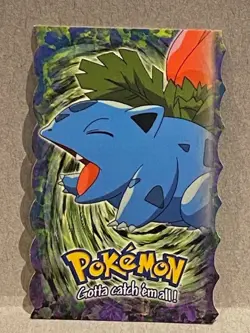 IVYSAUR #02 2 OF 12 POKEMON EVOLUTION TOPPS DIE CUT EMBOSSED BLUE LABEL - Image 1