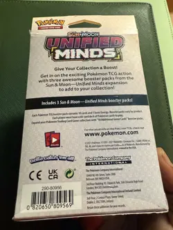 Pokemon Sun and Moon Unified Minds 3 Pack Hanger Box New Sealed - Image 2