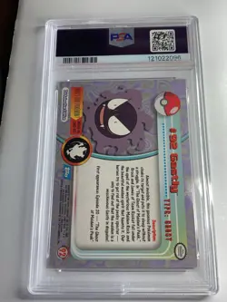 2000 Topps Pokemon #92 Gastly Silver Foil Series 2 PSA 8 (NM-MT) - Image 2