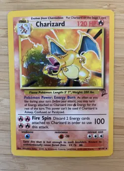 Pokemon Card - Charizard Holo 4/130 Base Set 2 Vintage WOTC Grail - LP - Image 1