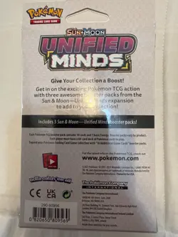 Pokemon Sun and Moon Unified Minds 3 Pack Hanger Box New Sealed - Image 4