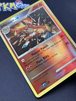 Pokemon TCG Infernape Diamond & Pearl 5/130 Reverse Holo Rare LP. - Image 4