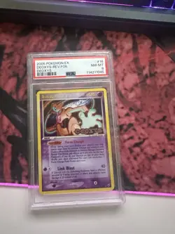 2005 POKEMON EX DEOXYS #16 DEOXYS-REVERSE FOIL PSA 8 - Image 1