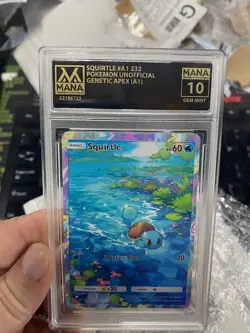 Squirtle Mana Grade 10 Stackable Pokemon Graded Card Encased - Image 1
