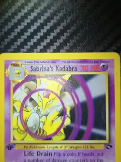 Pokemon Card - Sabrina's Kadabra Gym Challenge 1st Edition 58/132 Uncommon LP - Image 2