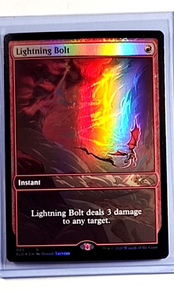 2020 MTG Magic the Gathering SLD Secret Lair Drop Foil #85 Lightning Bolt Rare - Image 1