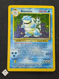 Blastoise 2/102 - Base Set Unlimited Holo Rare Pokemon TCG MP - Image 1