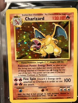 RARE Pokemon 1999 Base Set Charizard Holo Unlimited CGC 8 Near Mint! - Image 3