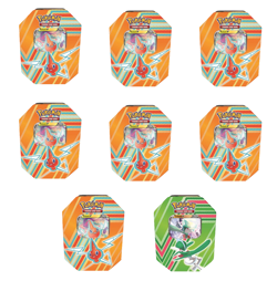 Pokemon TCG 8 Hidden Potential Tins - 7 x Rotom V 1 x Gallade (Slight Tear) - Image 1