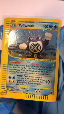 2002 Pokemon Poliwrath 024/165 Expedition Base Set Holo Rare LP - Image 2