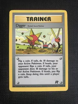 Pokemon - Digger - 75/82 - Team Rocket UNCOMMON Near Mint WOTC - Image 1
