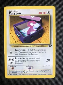 Pokemon - Porygon - 48/82 - Team Rocket UNCOMMON Exc/Near Mint WOTC - Image 1