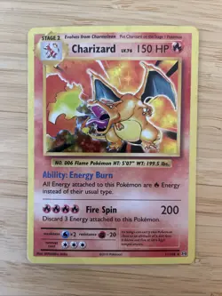Pokemon TCG Evolutions Charizard 11/108 Holo Card Near Mint Condition Holo Bleed - Image 1