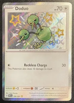 Doduo Shiny Rare 199/091 Pokemon TCG S&V Paldean Fates Holo Shiny Rare - NM - Image 1
