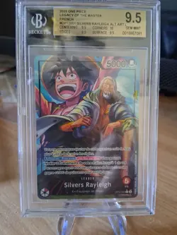 One Piece TCG Silver Rayleigh OP12-001 Alternative Art FR - Image 1