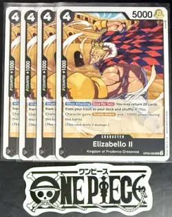 4x One Piece OP05-080 UC Elizabello II - English - Regular - TCG - NM/M - Image 1