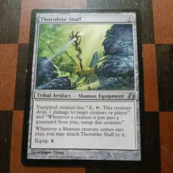 Mtg Thornbite Staff LP Morningtide Shaman Tribal Magic Card Artifact - Image 1