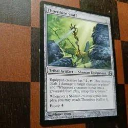 Mtg Thornbite Staff LP Morningtide Shaman Tribal Magic Card Artifact - Image 2
