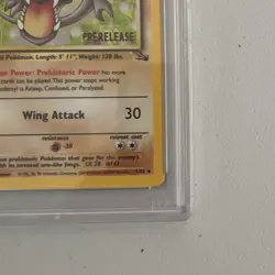 Aerodactyl 1st Edition RARE Prerelease POKEMON Card PSA 8 NM-MT FOSSIL Holo 1/62 - Image 3
