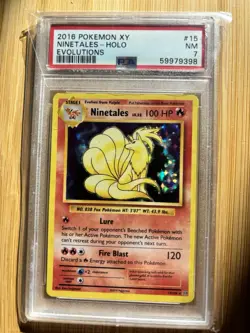 Pokemon TCG Ninetales Holo Rare Card 15/108 XY Evolutions 2016 PSA 7 - Image 1