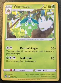 Wormadam 010/172 Rare Sword & Shield: Brilliant Stars Pokemon TCG - Image 1