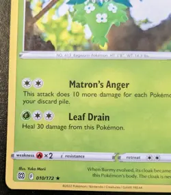 Wormadam 010/172 Rare Sword & Shield: Brilliant Stars Pokemon TCG - Image 4