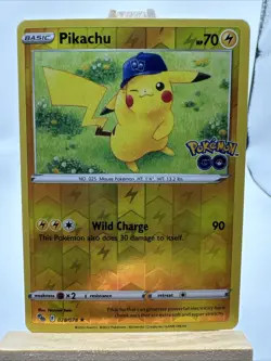 Pikachu 028/078 Pokemon Go Reverse Holo Rare Pokemon TCG ⚡ - Image 1