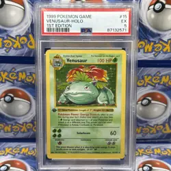 First Edition VENUSAUR - Holo - #15 - 1999 Pokemon Base Set - EX - PSA 5 GRAIL! - Image 1