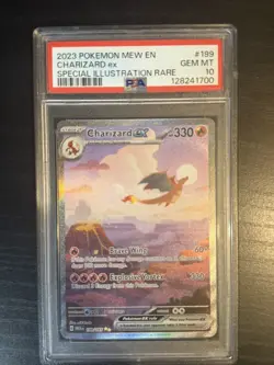 2023 POKEMON MEW EN-151 SPECIAL ILLUSTRATION RARE #199 CHARIZARD EX PSA 10 - Image 1