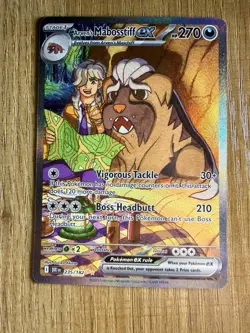 CLEAN Pokemon TCG Arven's Mabosstiff EX #235/182 Sv10: Destined Rivals SAR - Image 1