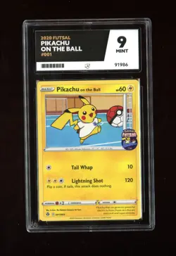 Pikachu On The Ball Ace 9 2020 Futsal Promo #001 Pokemon ref 362 - Image 1
