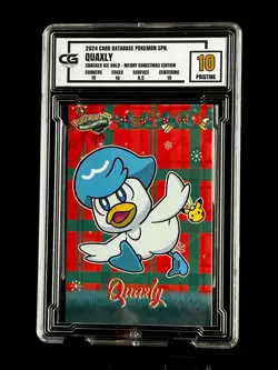 2024 Pokemon CG 10 Pristine QUAXLY Christmas Data TCG XMAS Holiday CGC PSA 2 - Image 1