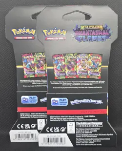 Pokemon Mega Evolution Phantasmal Flames Booster Pack Hanger ( Lot Of 2) - Image 2