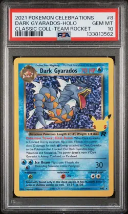 PSA 10 Dark Gyarados 8/82 25th Anniversary Celebrations Pokemon - Image 3