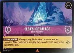 67/204 ELSA'S ICE PALACE PLACE OF SOLITUDE RARE DISNEY LORCANA CARD - Image 1
