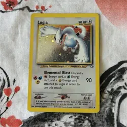 Pokemon Lugia Holo Rare TCG Card 9/111 Neo Genesis 90 HP Basic Unlimited - Image 1