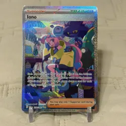 Pokemon Paldean Fates Iono Trainer Card 237/091 Raw Single Card Sir - Image 1