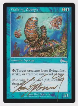 Gold Signed Walking Sponge LP Urza's Legacy Artist Ron Spencer 1999 MTG Magic! - Image 1