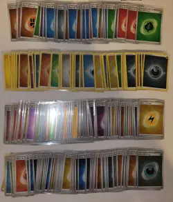 230+ Pokemon Holo Energy English Cards Bulk Lot Near Mint and All Sleeved - Image 1