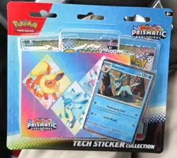 Pokemon Scarlet Violet Prismatic Evolutions Glaceon Tech Sticker Collection - Image 1